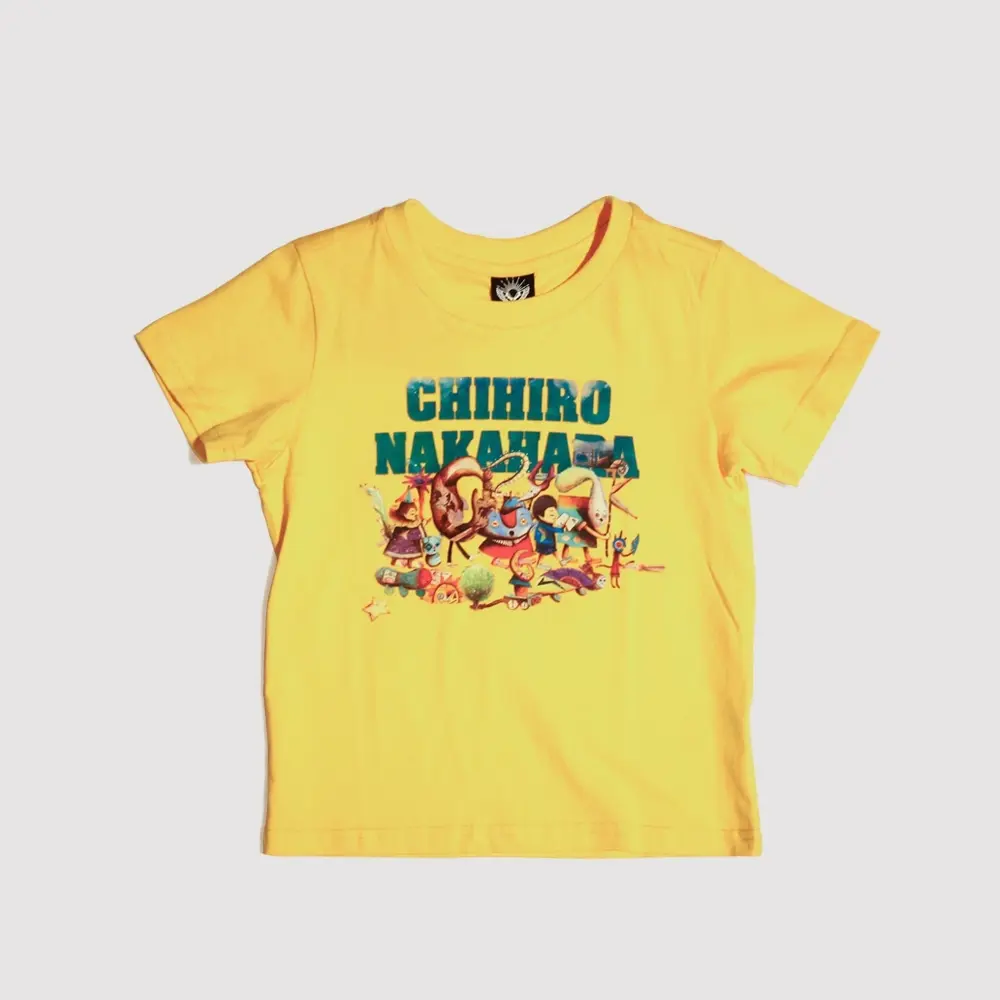 明亮黃走向天際純棉兒童T