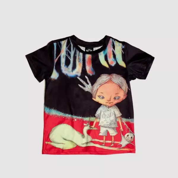 中原千尋首件藝術作品滿版兒童T