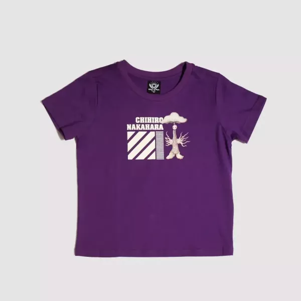 潮流神秘紫蘑菇雲純棉兒童T